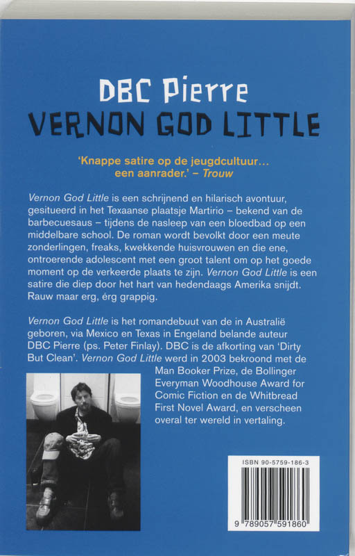 Vernon God Little achterkant