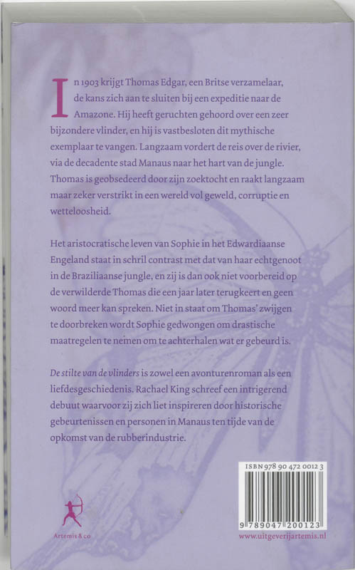 De Stilte Van De Vlinders achterkant