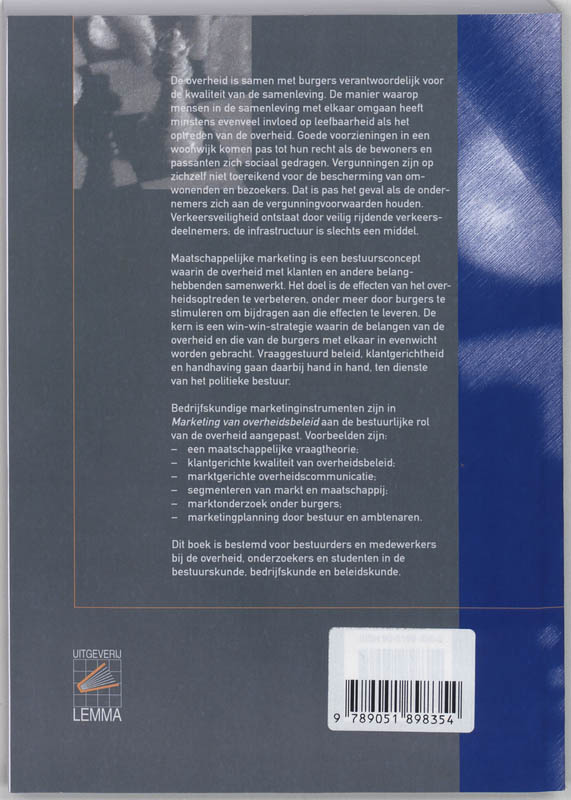 Marketing Van Overheidsbeleid achterkant