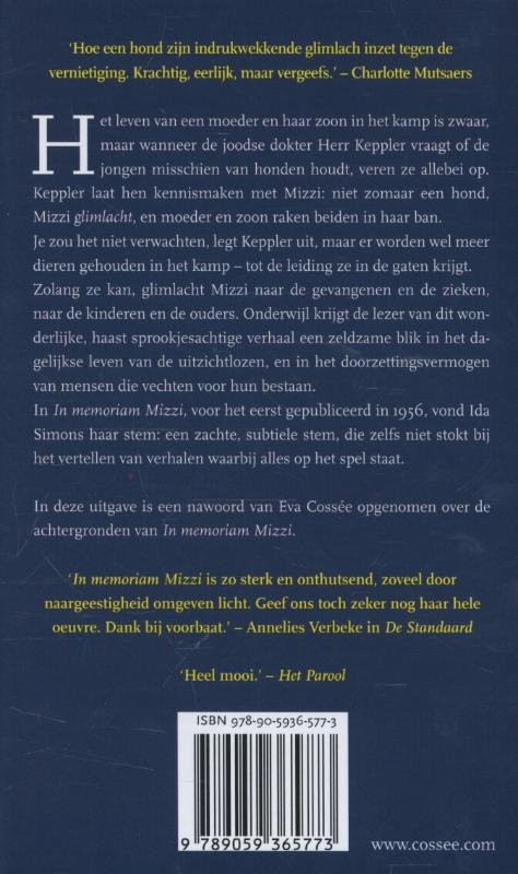 In memoriam Mizzi achterkant