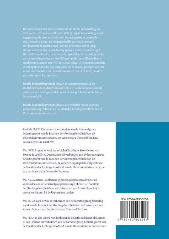 Boom fiscale studieboeken  -   Fiscale behandeling van de DGA achterkant