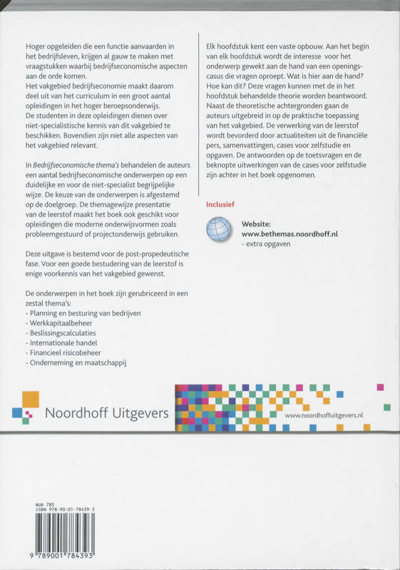 Bedrijfseconomische thema's achterkant