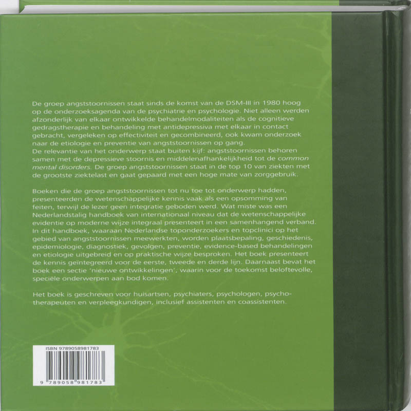 Handboek angststoornissen achterkant