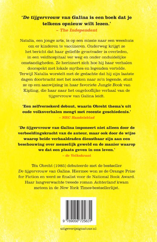 De tijgervrouw van Galina achterkant