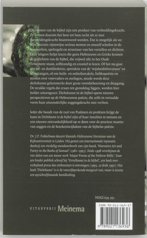 Dichtkunst in de bijbel achterkant