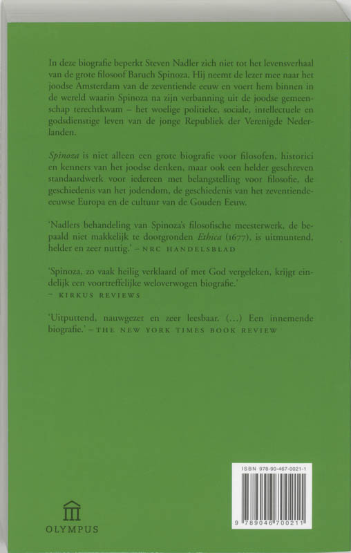 Spinoza / Olympus achterkant