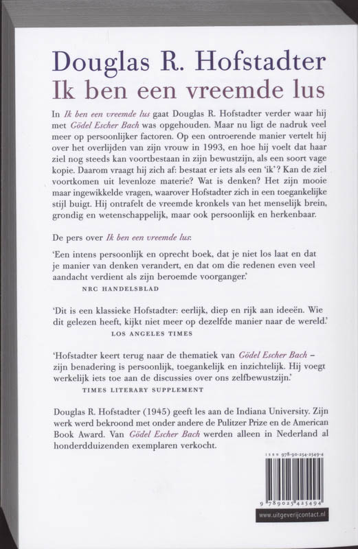 Ik Ben Een Vreemde Lus achterkant