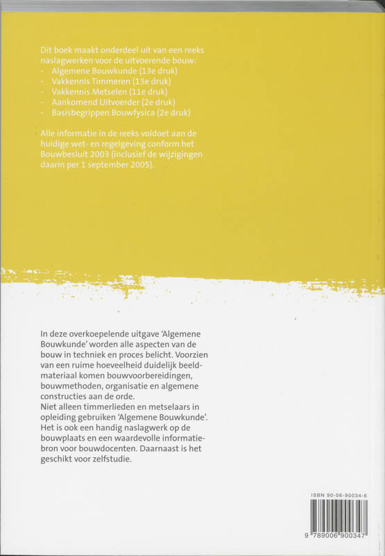 Algemene Bouwkunde achterkant