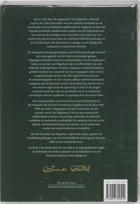Een Hollands Stadsorgel Uit De Gouden Eeuw achterkant