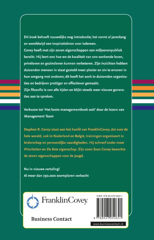 De zeven eigenschappen van effectief leiderschap achterkant