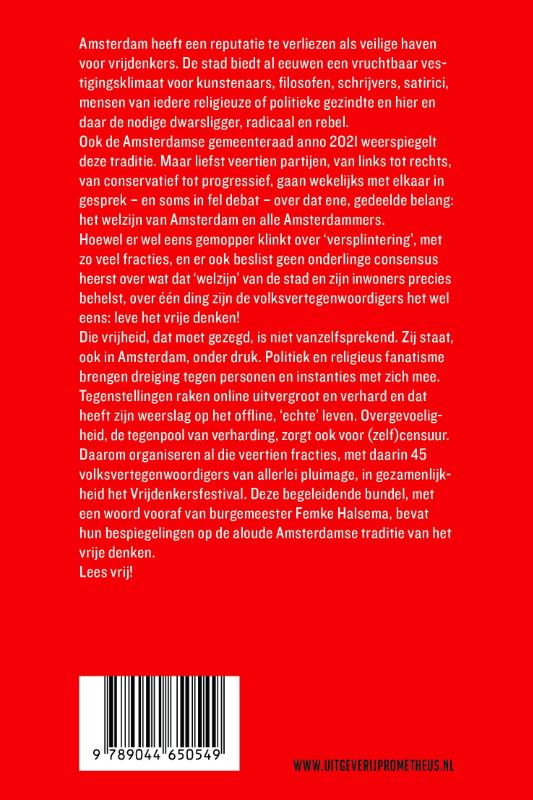 Denk vrij! achterkant