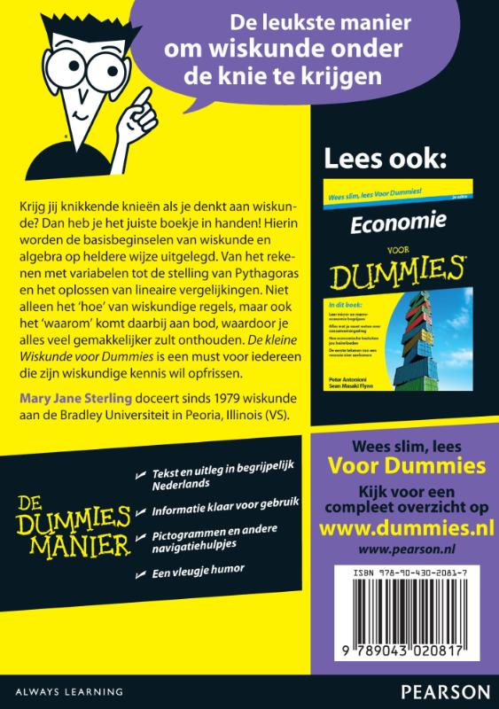 De kleine wiskunde voor Dummies / Voor Dummies achterkant