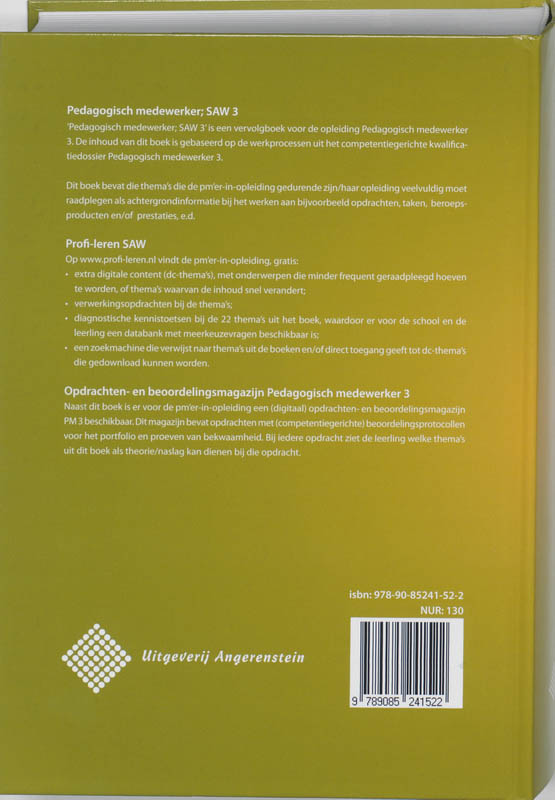 Pedagogisch werker SAW 3 achterkant