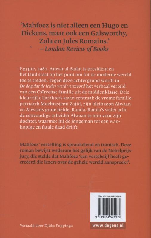 De dag dat de leider werd vermoord achterkant