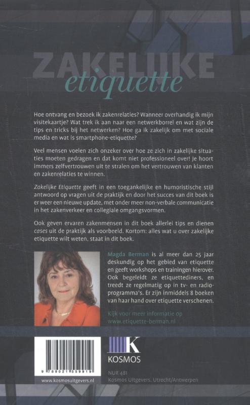 Zakelijke etiquette achterkant