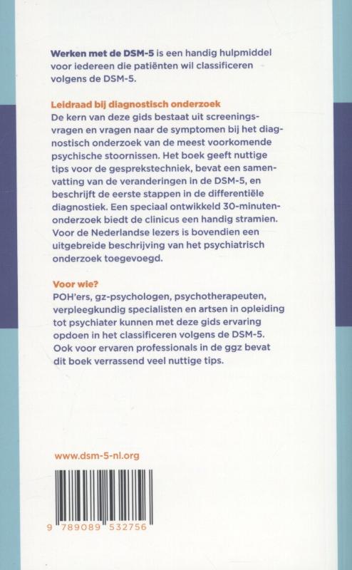 Werken met de DSM-5 achterkant