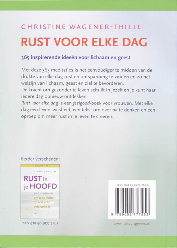 Rust Voor Elke Dag achterkant