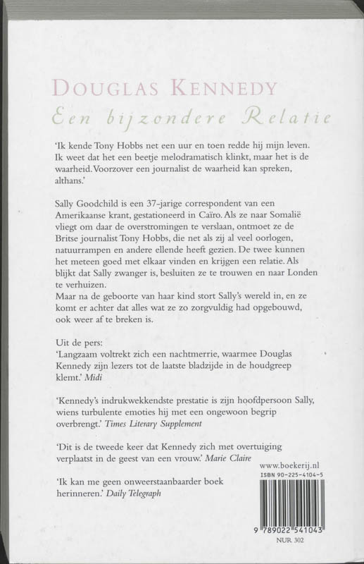 Een Bijzondere Relatie achterkant