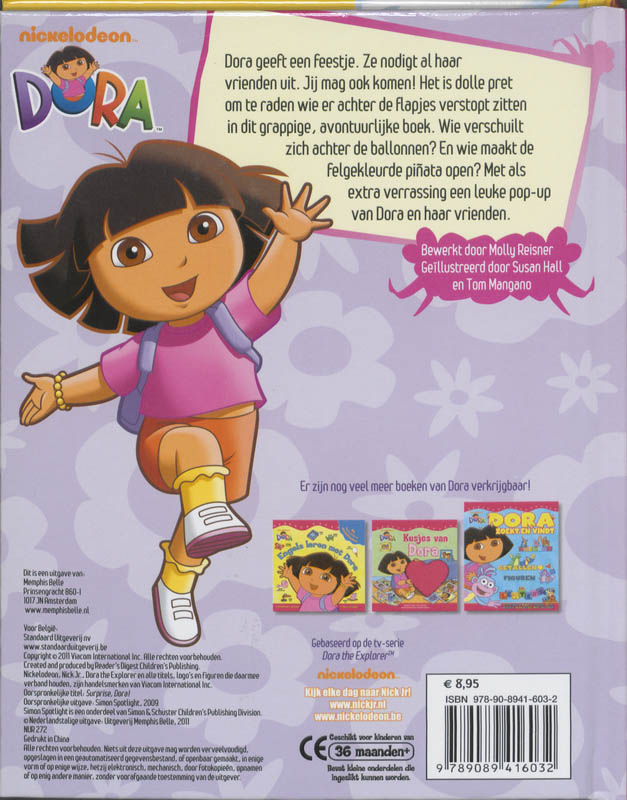 Hoera een feestje / Dora achterkant