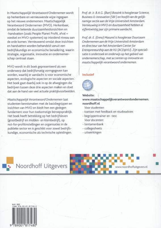 Maatschappelijk verantwoord ondernemen achterkant