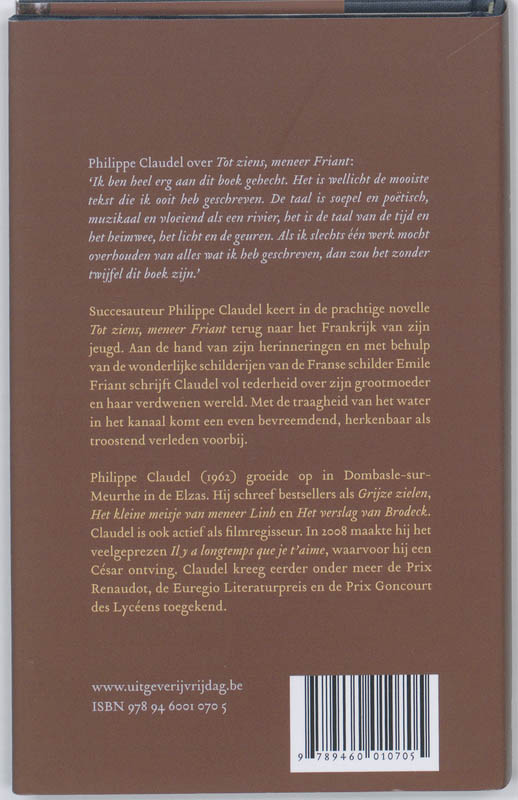 Tot ziens meneer Friant achterkant