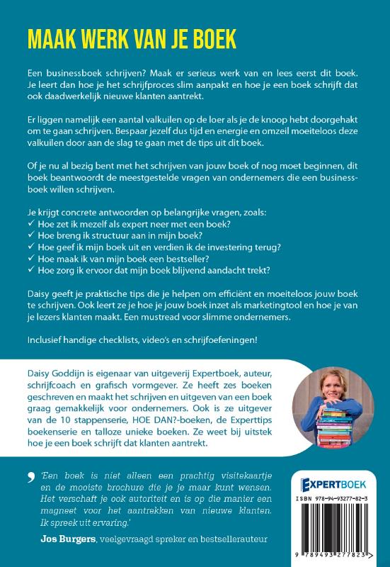 MAAK WERK VAN JE BOEK / HOE DAN?-serie achterkant