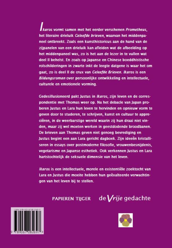 Geleefde brieven Deel III Ikaros achterkant