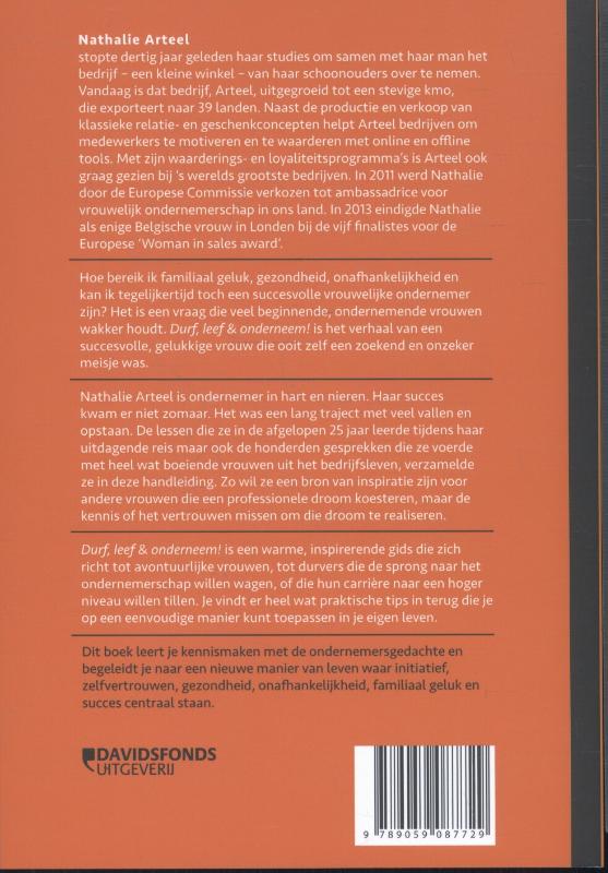 Durf, leef & onderneem! achterkant