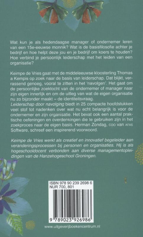 Leiderschap door navolging achterkant