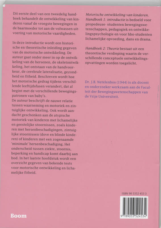 Motorische ontwikkeling van kinderen Handboek 1: introductie achterkant