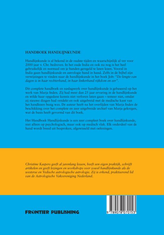 Handboek handlijnkunde achterkant