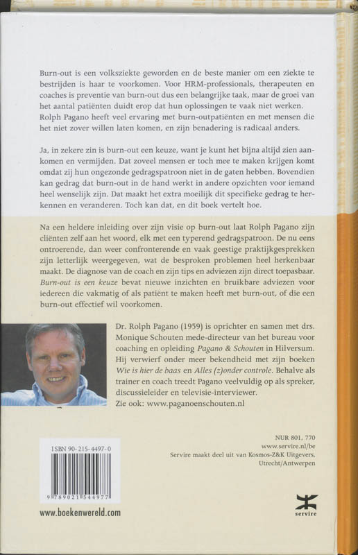 Burn Out Is Een Keuze achterkant