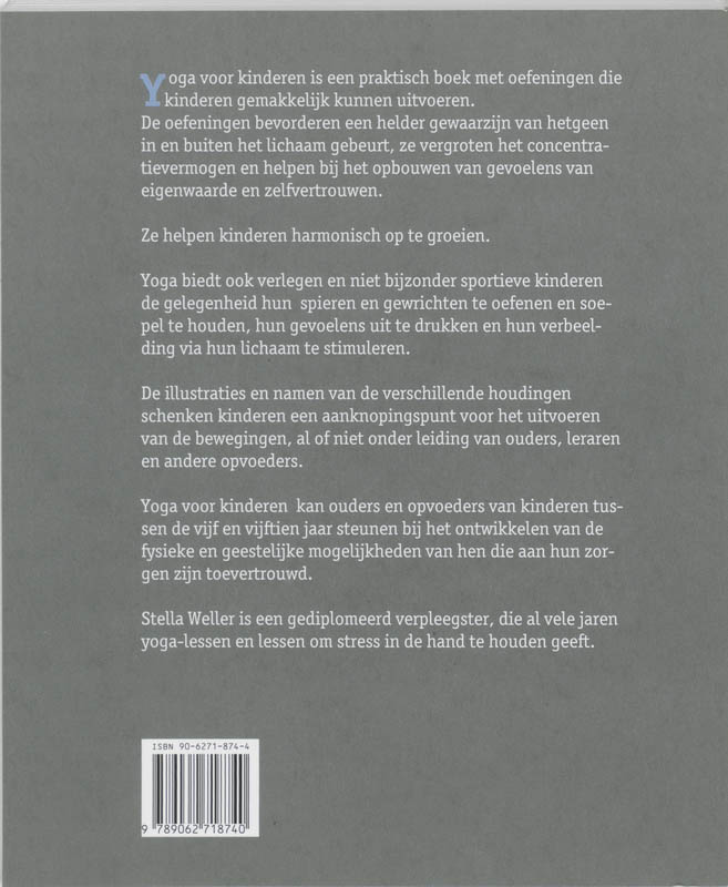 Yoga voor kinderen achterkant