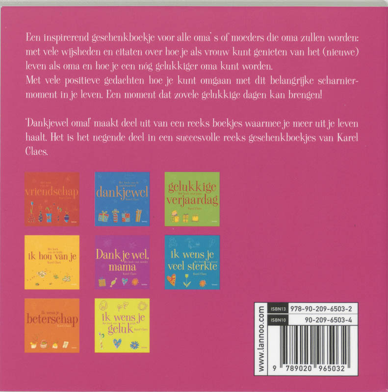 Dankjewel oma ! achterkant