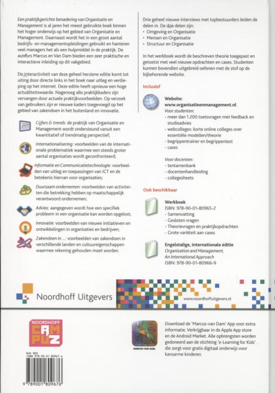 Een praktijkgerichte benadering van organisatie en management achterkant