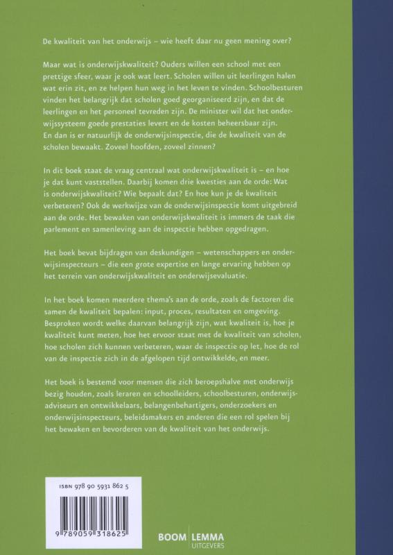 Om de kwaliteit van het onderwijs achterkant