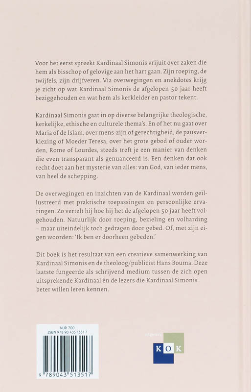 Adrianus Kardinaal Simonis Een Hart Om Te Denken achterkant