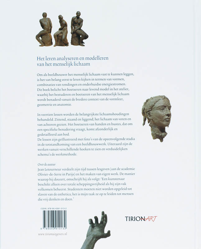 Boetseren. Het Menselijk Lichaam achterkant