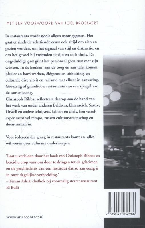 In het restaurant achterkant