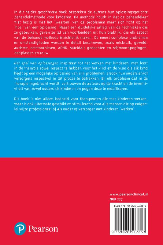 Het spel van oplossingen achterkant