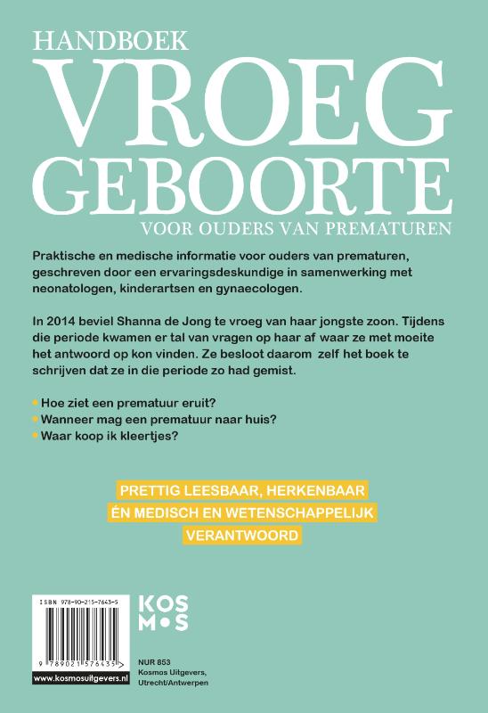 Handboek vroeggeboorte - voor ouders van prematuren achterkant