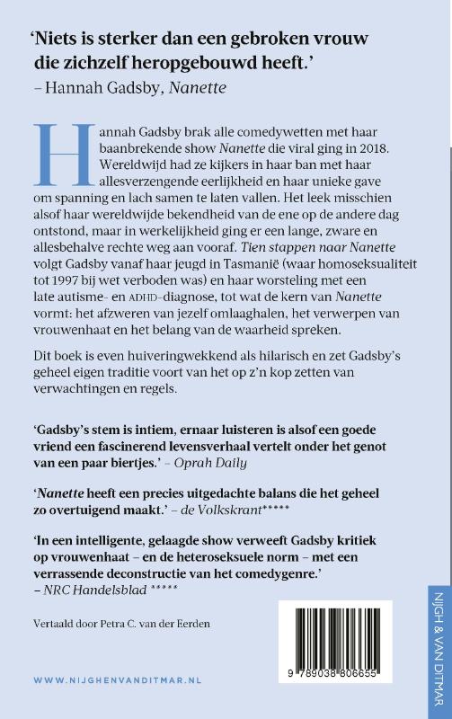 Tien stappen naar Nanette achterkant