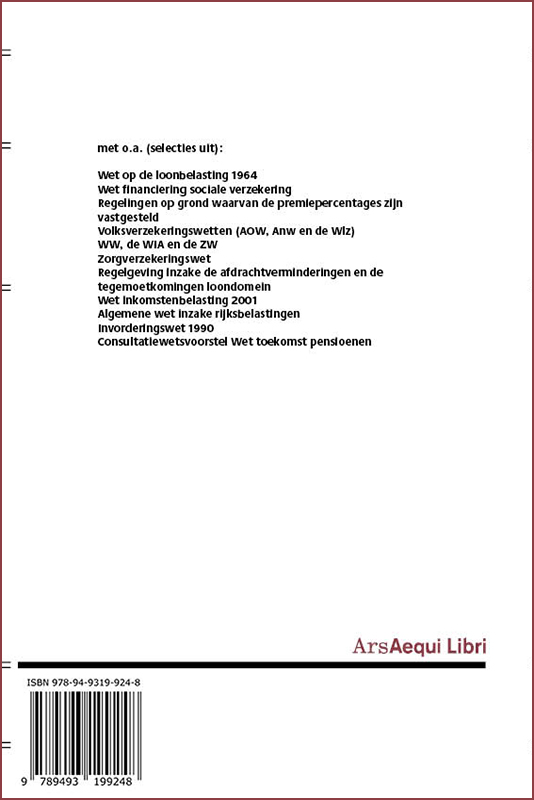Pensioenrecht 2021 / Ars Aequi Wetseditie achterkant