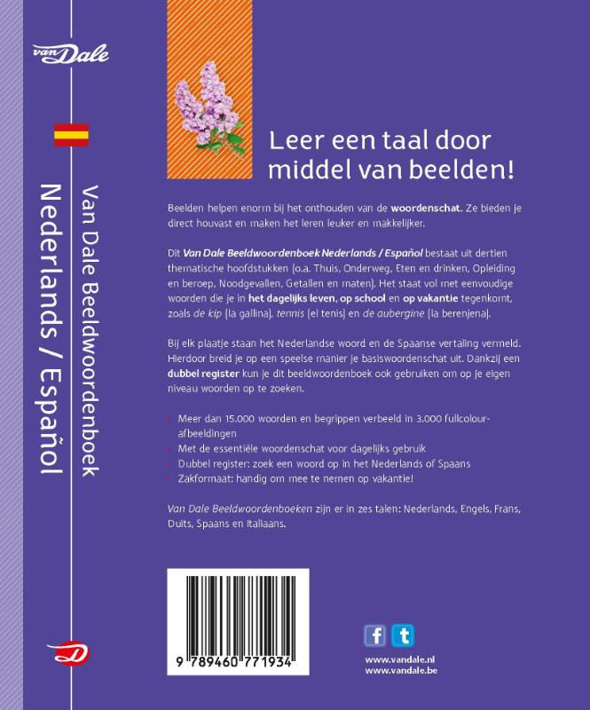 Van Dale Beeldwoordenboek Nederlands/Español achterkant