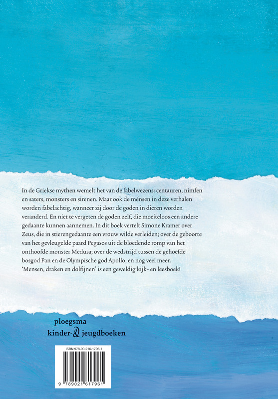 Mensen, draken en dolfijnen achterkant