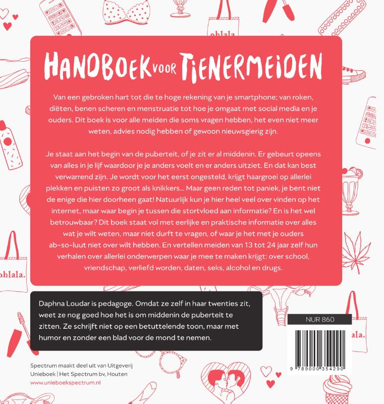 Handboek voor tienermeiden achterkant
