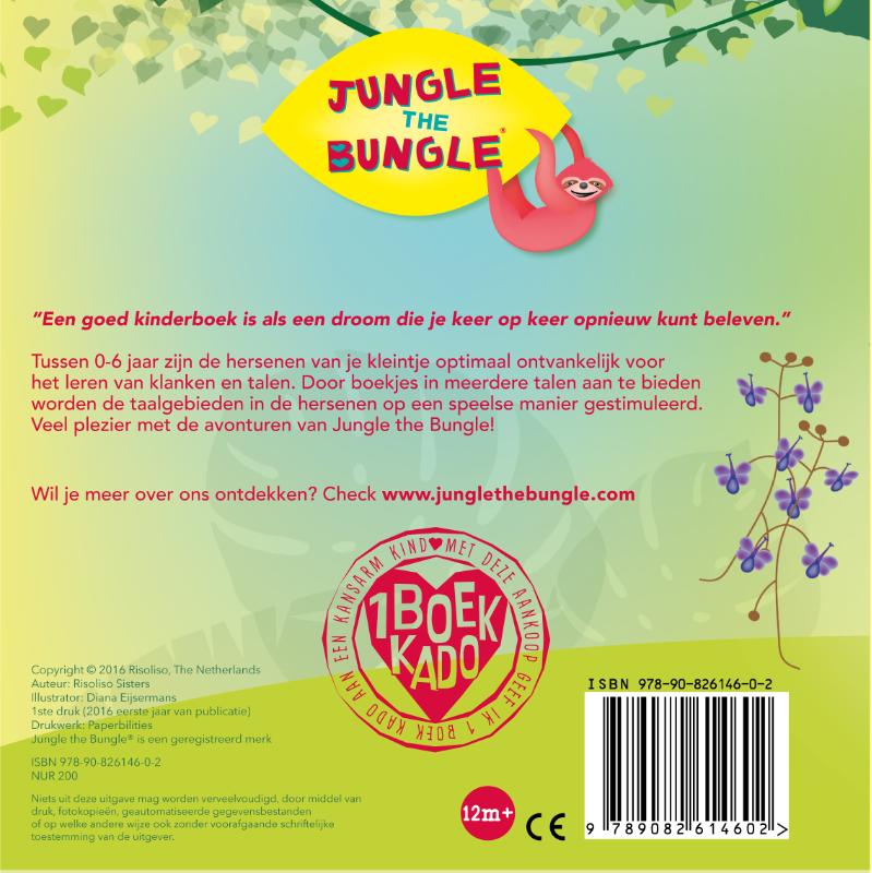 Jungle the Bungle eetfeest, dinnerparty, cena de fiesta achterkant
