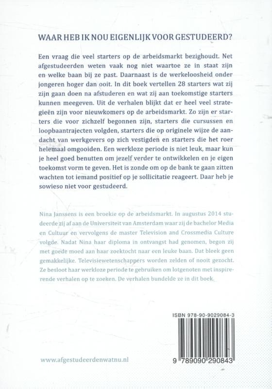 Waar heb ik nou eigenlijk voor gestudeerd? achterkant