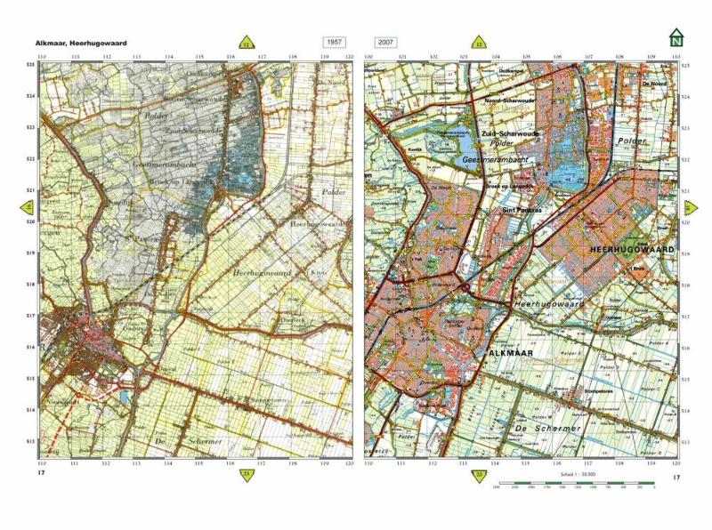 Topografische Dubbelatlas Noord-Holland achterkant