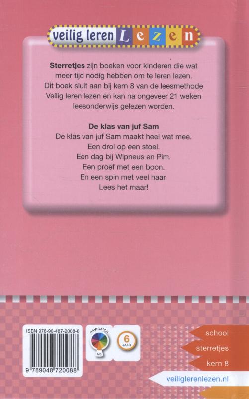Veilig leren lezen - De klas van juf Sam AVI M3 achterkant